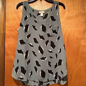 Loft Sleeveless Dress Blouse Size Large